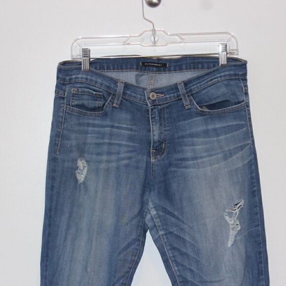 Flying Monkey Blue Mid Rise Ankle Ripped SkinnyJeans Women Size 27 - Picture 3 of 11